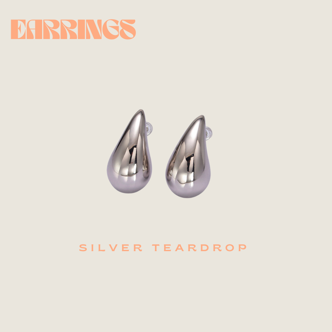 Silver Teardrop Earrings