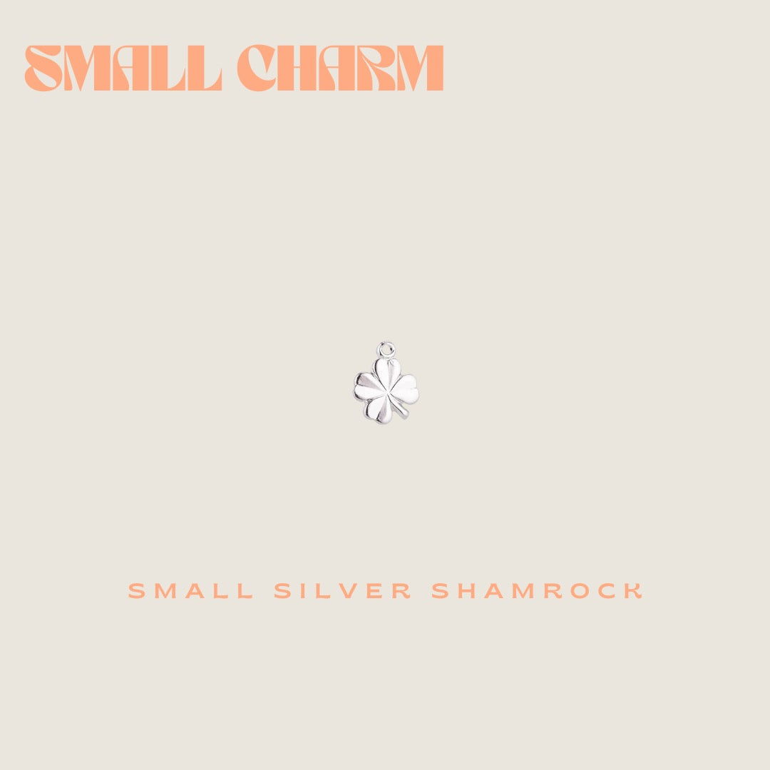 Mini Silver Shamrock charm - small