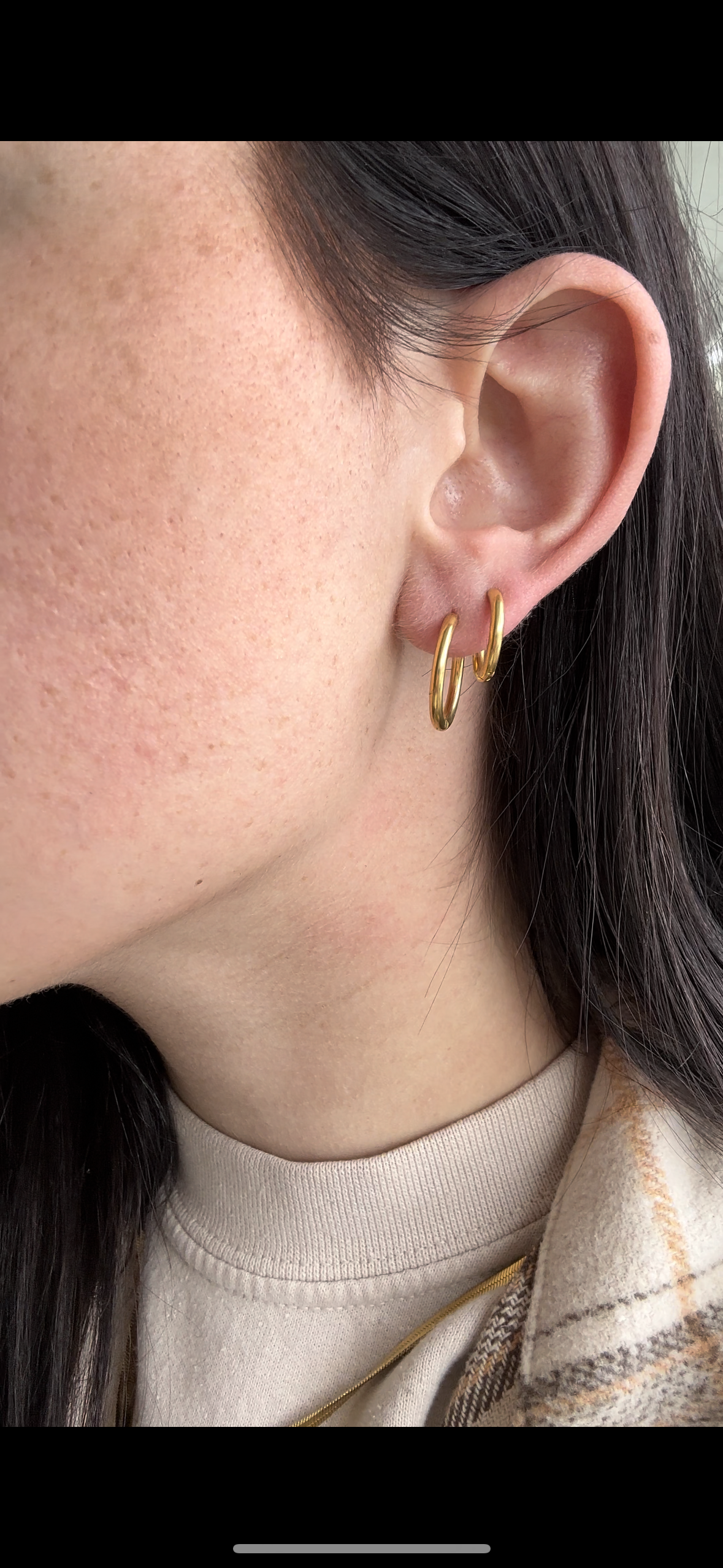 Gold Thin Minimalist Huggies - 24K Gold Plated