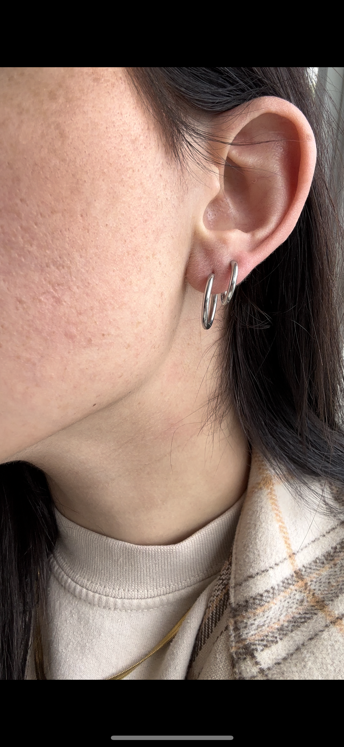 Sterling Silver Thin Minimalist Huggies