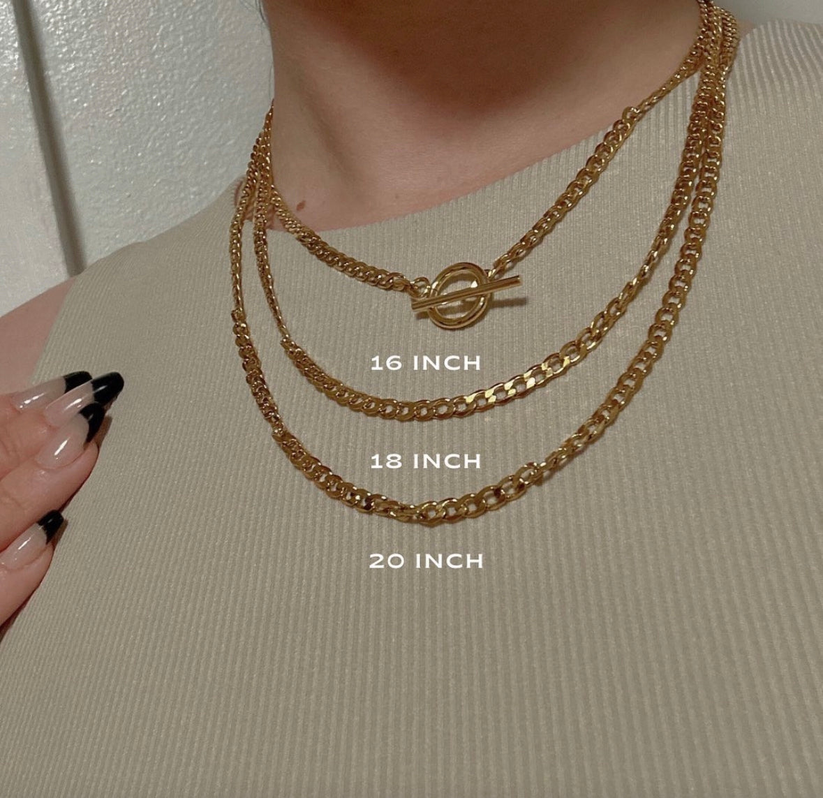 Gold Cable Chain - 18K Gold Plated