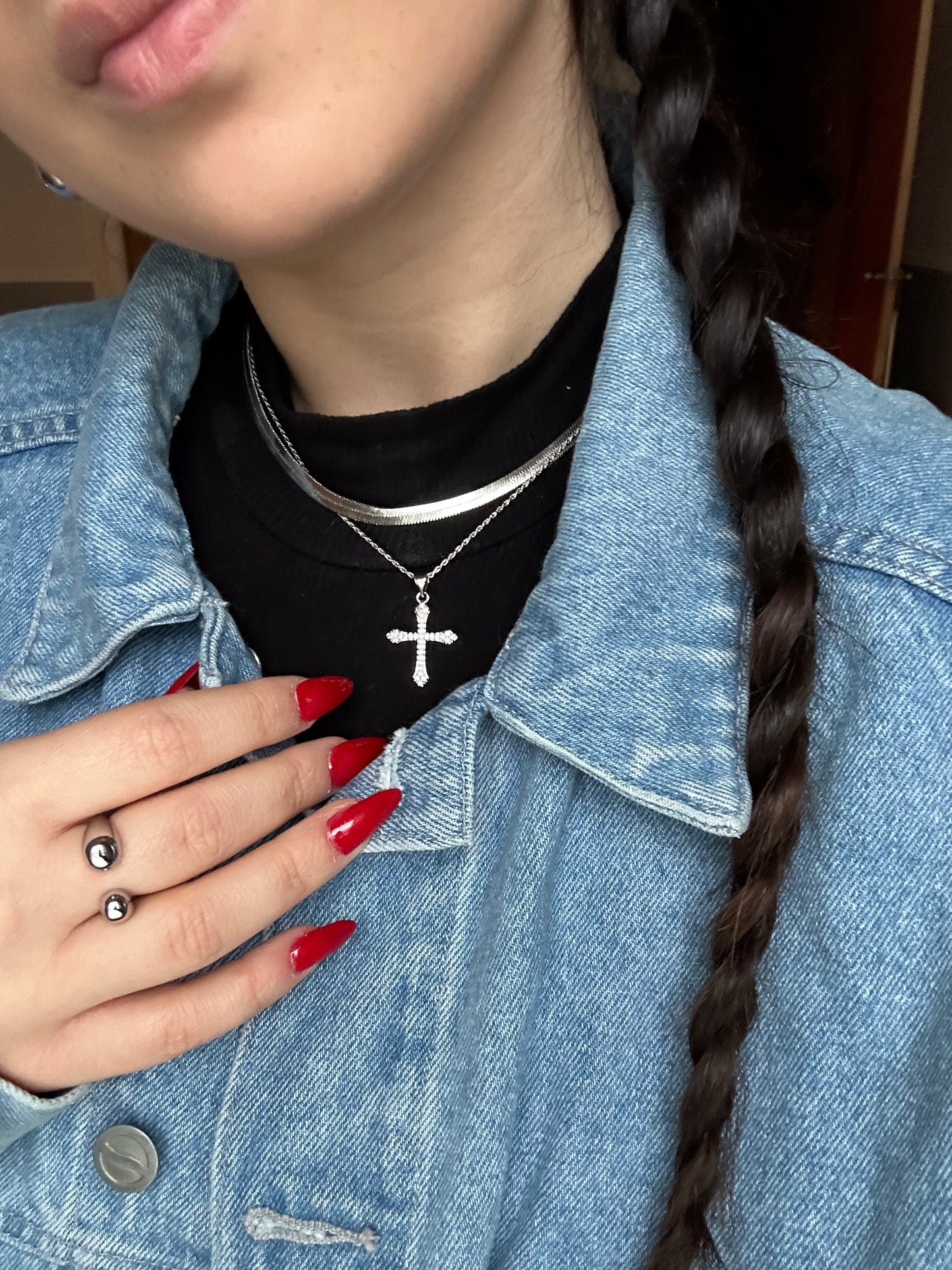 Gold and Silver Huggie Ring