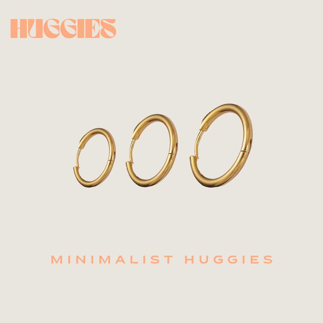 Gold Thin Minimalist Huggies - 24K Gold Plated