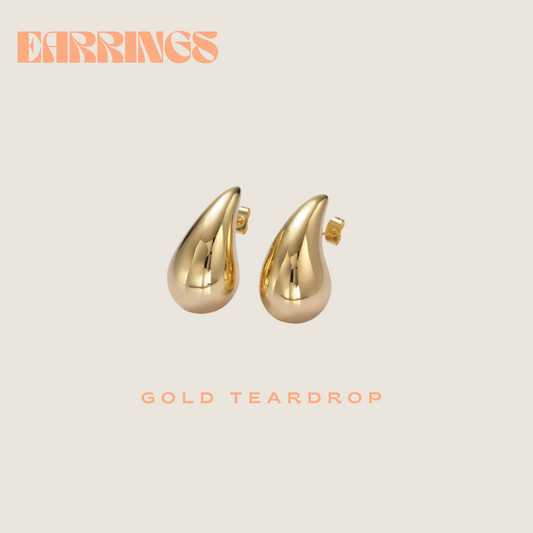 Gold Teardrop - 14K Gold Plated