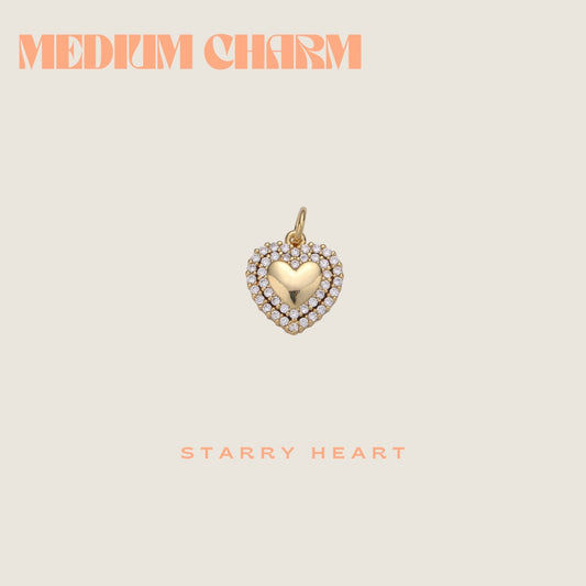 Starry Heart charm - medium