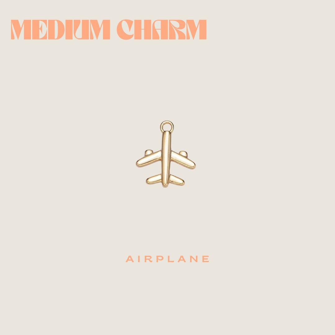 Airplane charm - medium