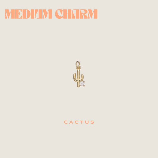 Cactus charm - medium