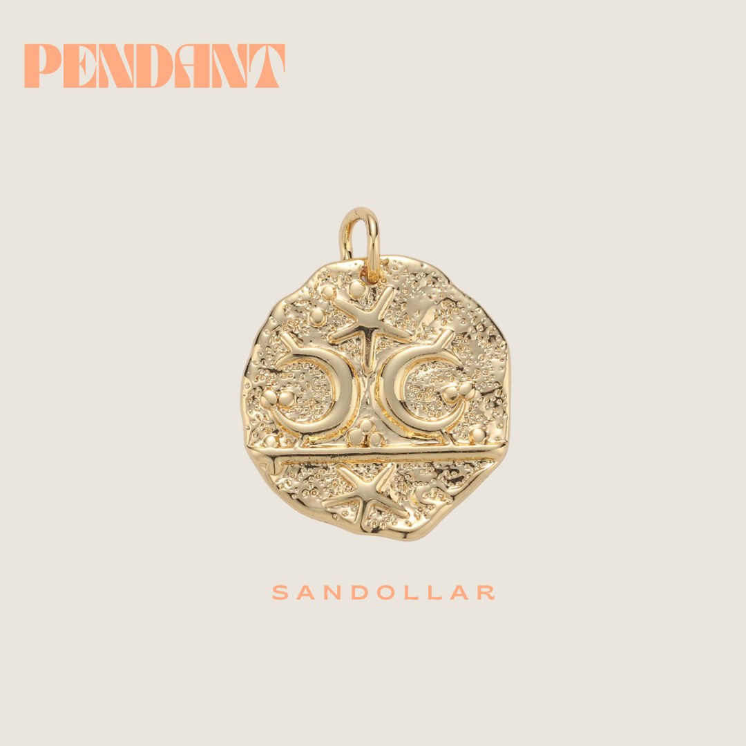 Sandollar Pendant - 14K Gold Plated