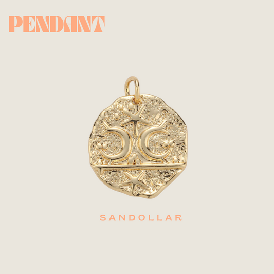 Sandollar Pendant - 14K Gold Plated