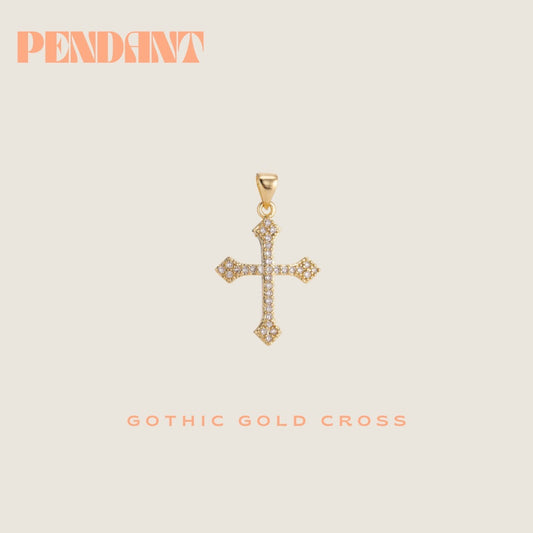 Gold Gothic Cross