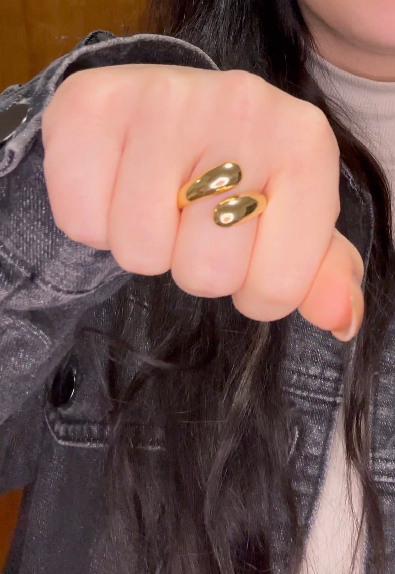 Gold or Silver Spiral Snake Ring