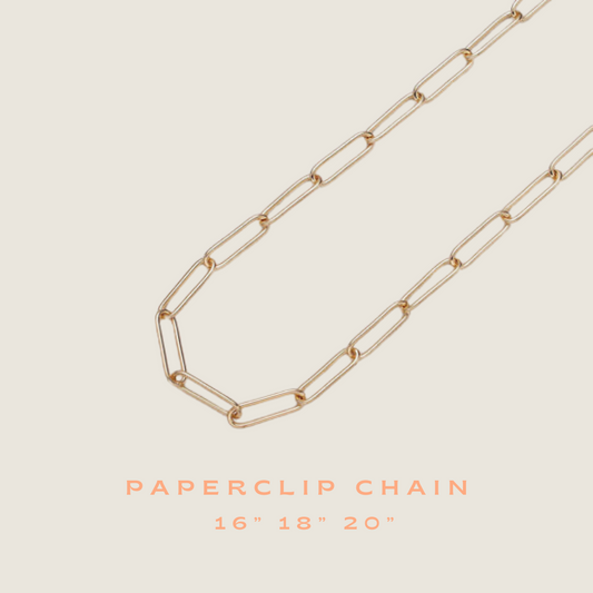 Gold Paperclip Chain - 24K Gold Plated