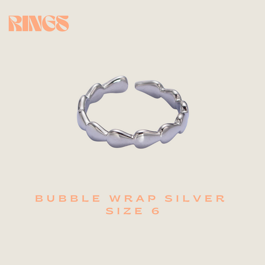 Silver Bubble Wrap Ring