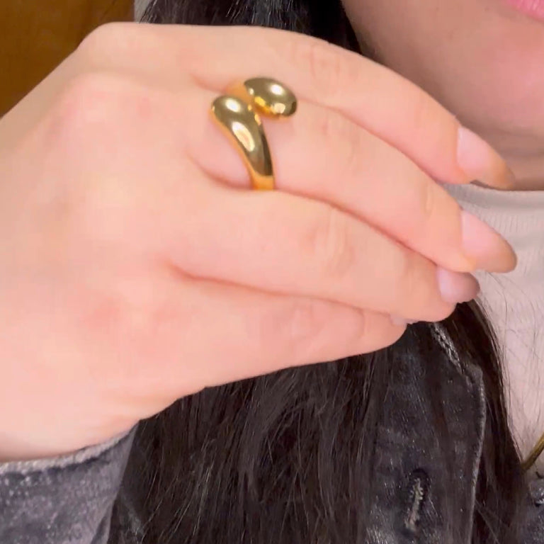 Gold or Silver Spiral Snake Ring