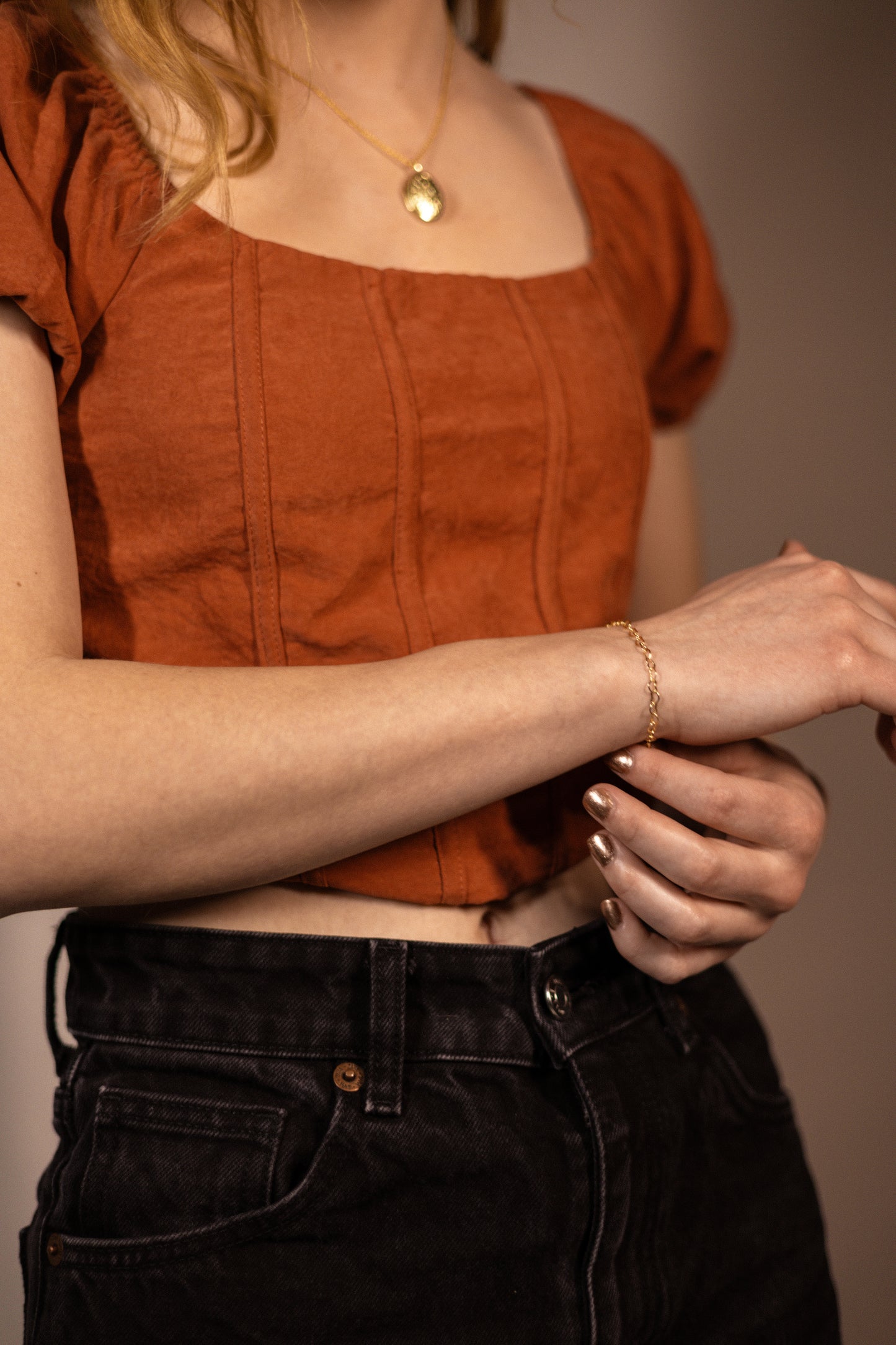 Mini Heart Bracelet - 14K Gold Plated